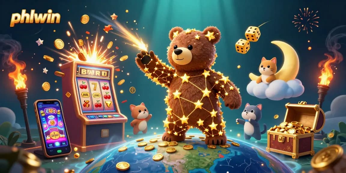 Engage with phlwin's thrilling casino atmosphere featuring vibrant characters, games, and coins.