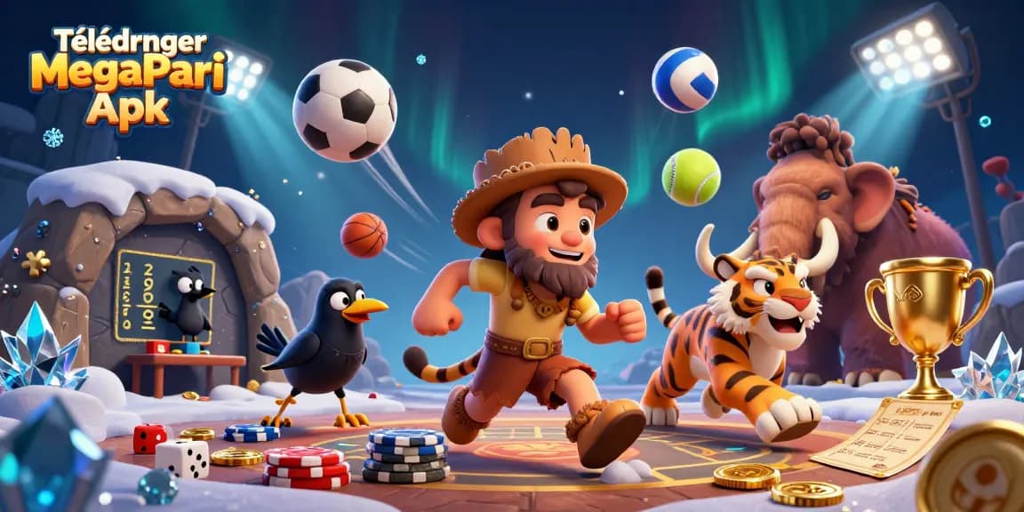 Télécharger MegaPari Apk pour des paris sportifs en toute sécurité avec des croupiers préhistoriques et des tigres.
