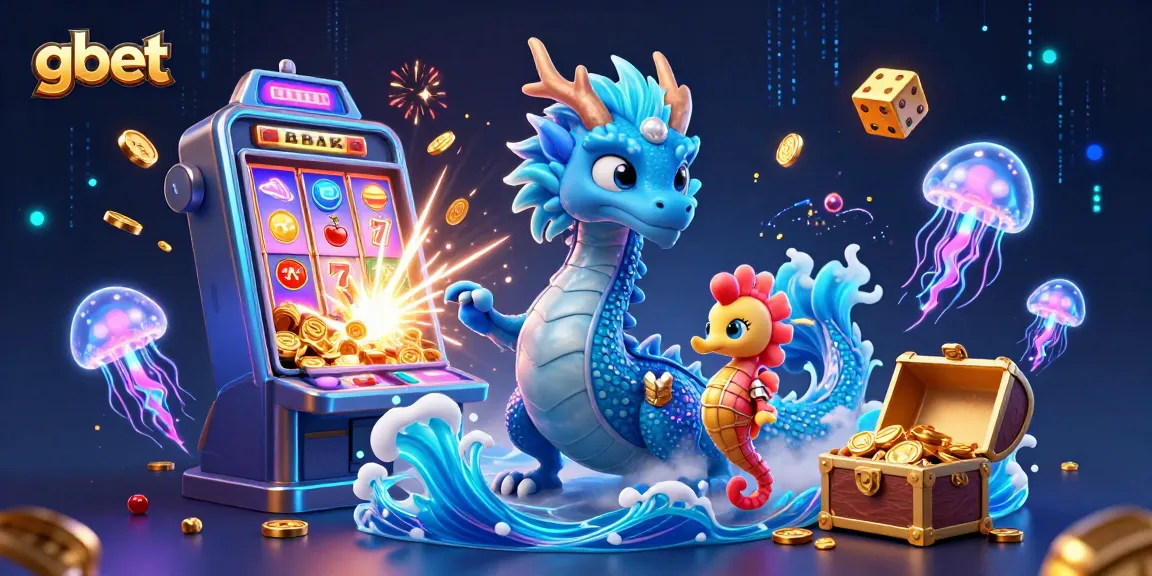 Spin the reels and win big at gbet with a dynamic casino-themed 3D illustration featuring magical characters and jackpot excitement.
