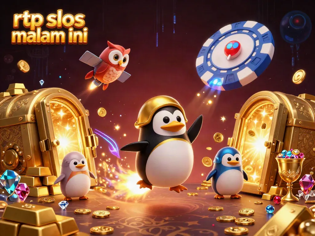 Experience thrilling rtp slots malam ini with animated characters in a vibrant casino atmosphere.