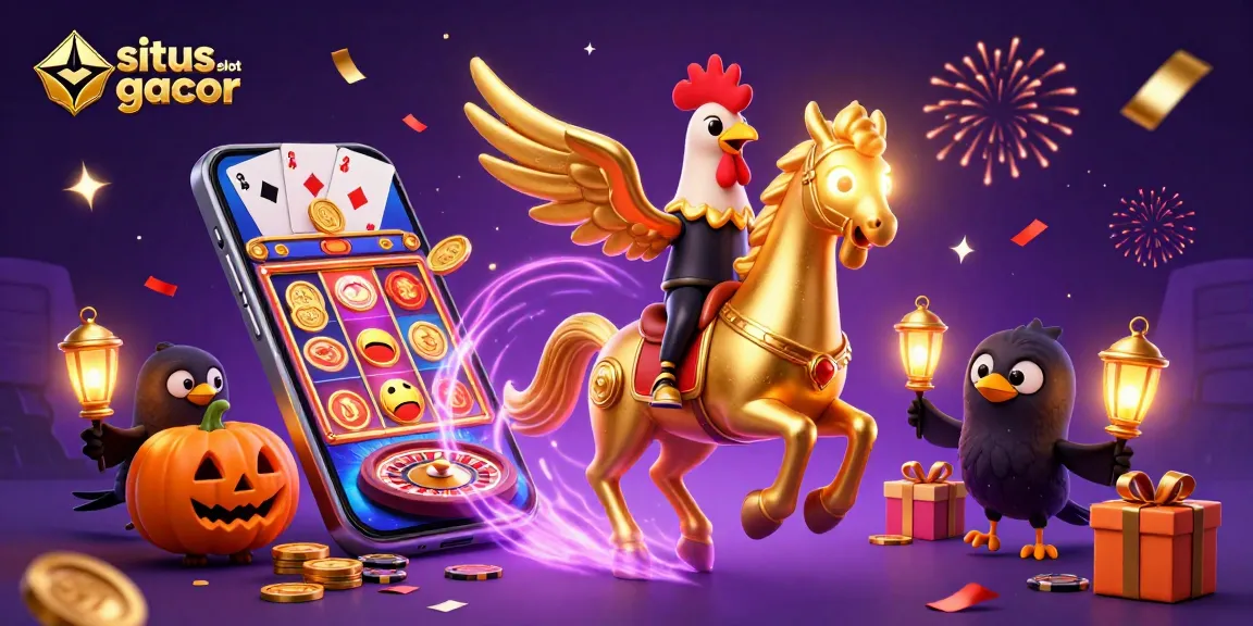 Experience thrilling gameplay at situs slot gacor with vibrant slots and dynamic characters in an enchanted casino.