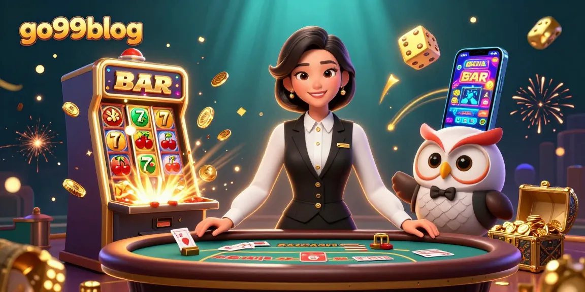 Experience the thrill of go99blog with a vibrant casino scene, featuring stylish dealers and exciting game elements.