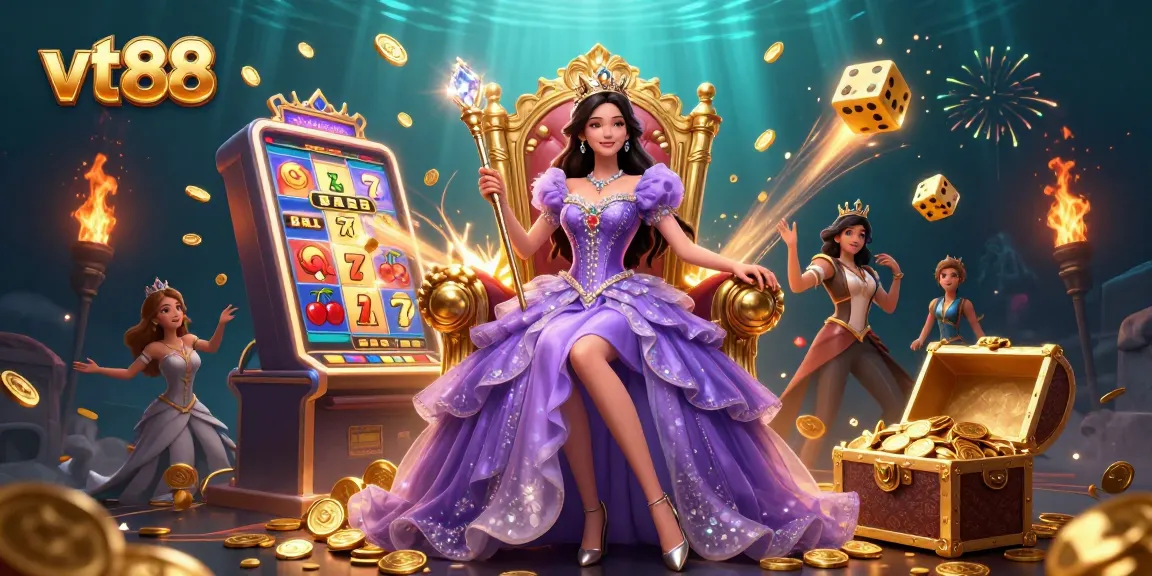 Engage with vt88’s thrilling casino world featuring a slot machine jackpot and vibrant game visuals.