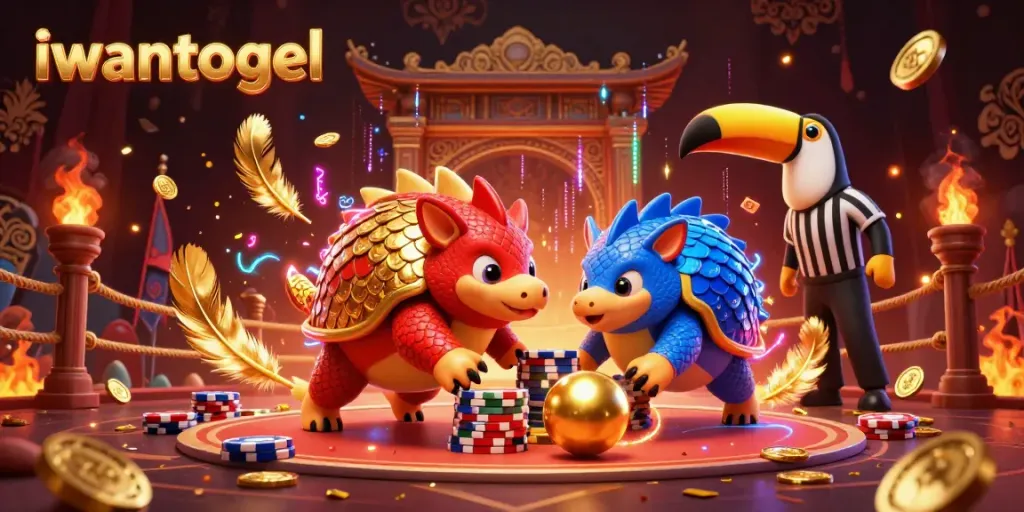 Engage in thrilling gameplay with iwantogel as rival pangolins roll into golden balls and bowling poker chips.