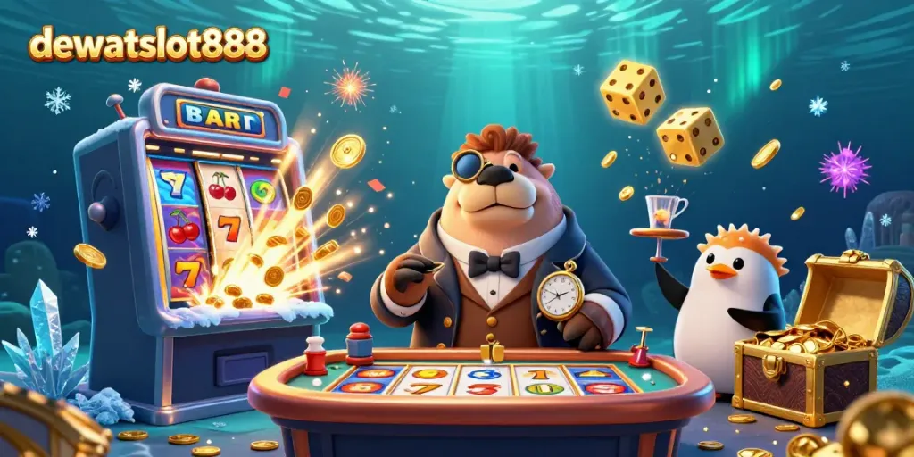 Permainan di dewataslot888 dengan walrus ceria, dealer penguin, dan ikan puffer, penuhi hadiah koin!