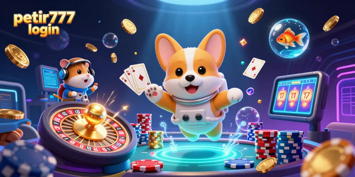 Experience petir777 login with a thrilling digital casino scene featuring entertaining characters and gaming elements.