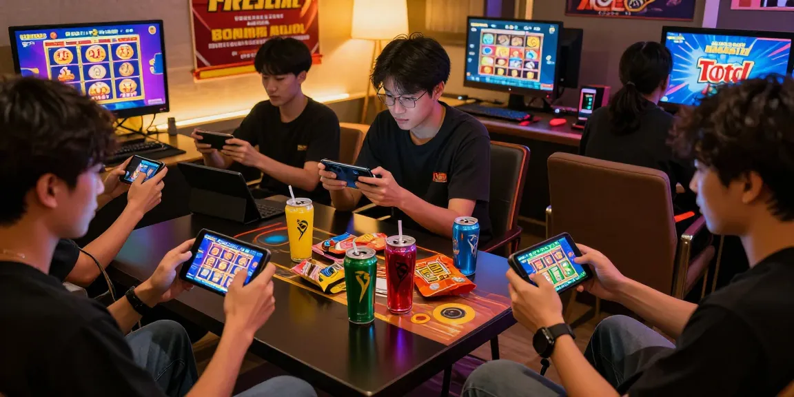Players at ngamenjitu enjoying online slots and Toto Macau in a cozy gaming environment