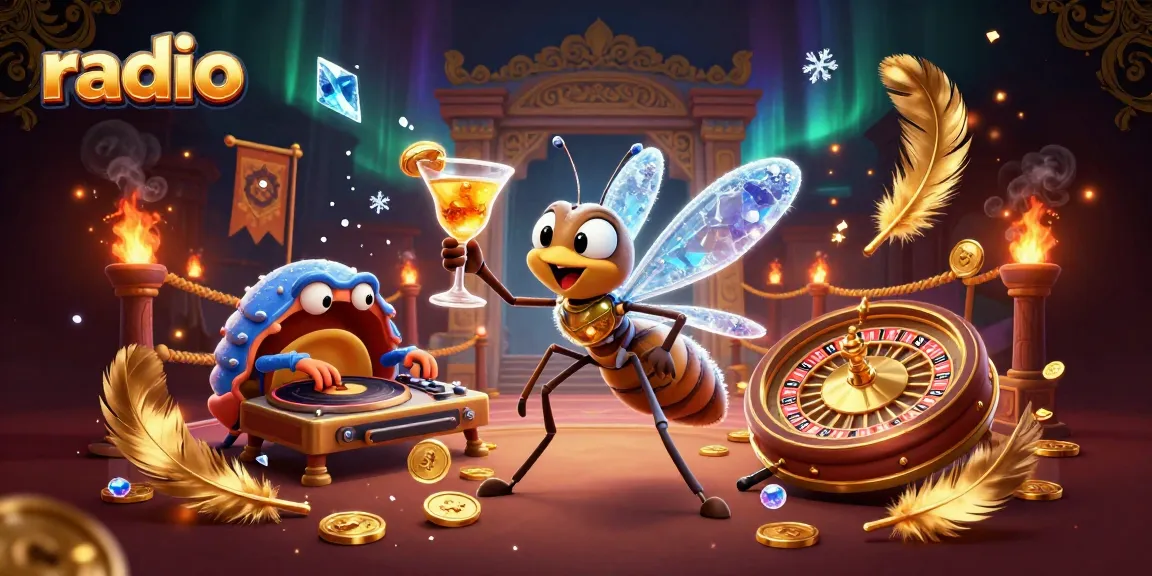 Engage with WIN79 Radio and explore the thrilling casino experience with vibrant characters and game elements.