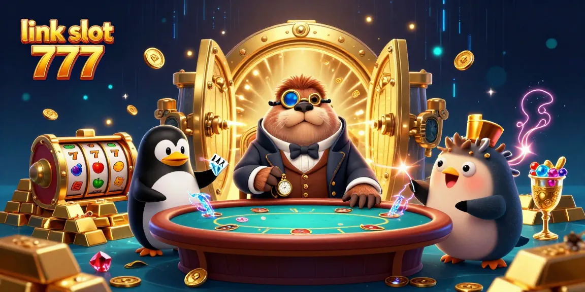 Experience the thrill of slot games with link slot 777 as a jolly walrus plays at an underwater casino.