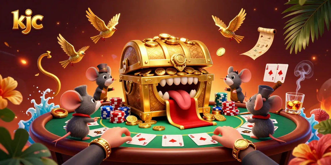 Engage with KJC's dynamic gaming world, featuring playful treasure events and poker challenges.