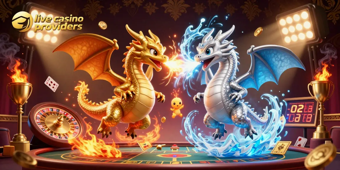 Experience thrilling action with live casino providers featuring dynamic dragons and gaming elements.