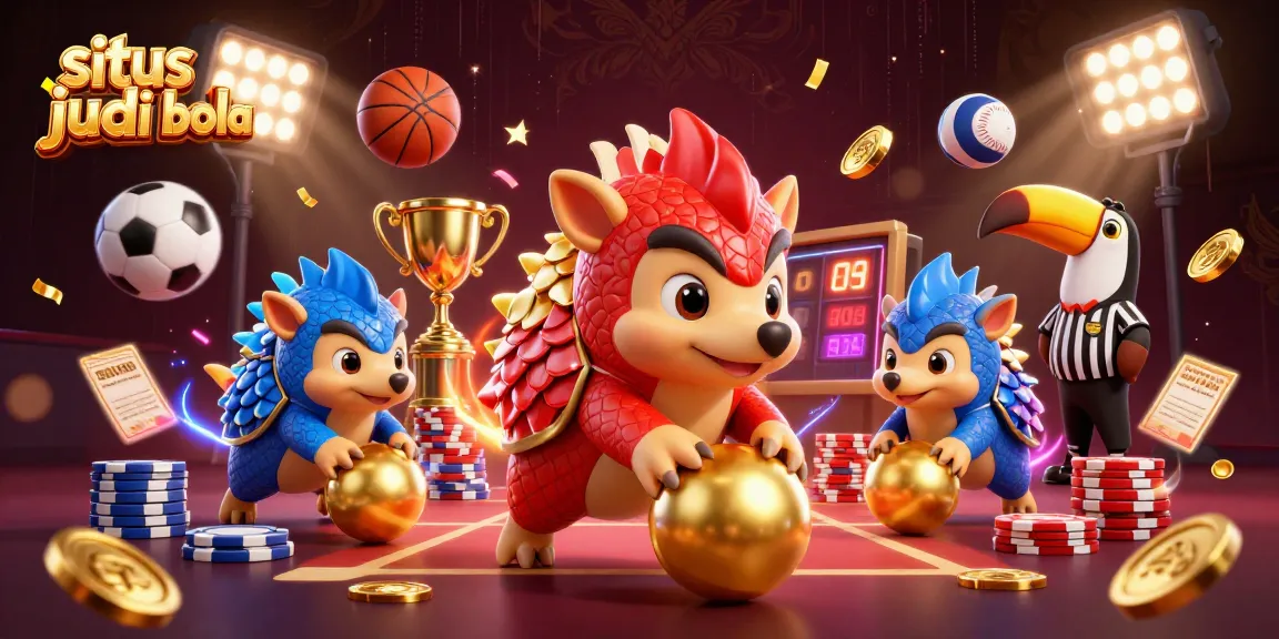 Experience excitement with situs judi bola as rival pangolins compete in a vibrant betting arena.