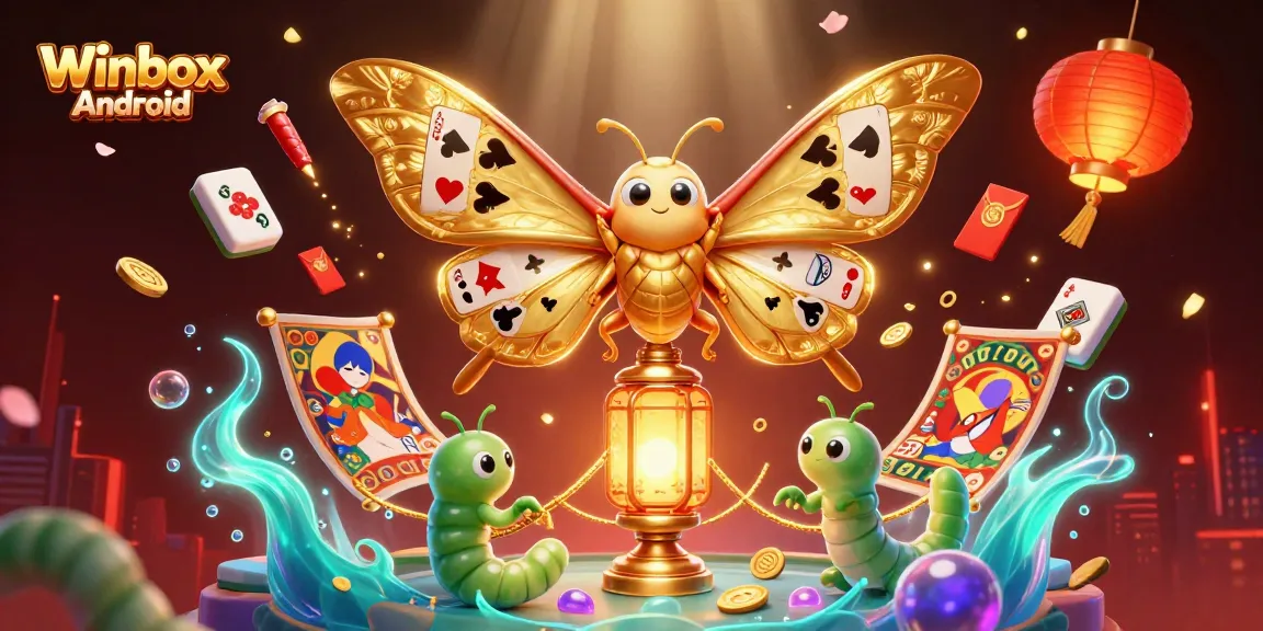 Engage with Winbox Android's exciting features through this vibrant casino-themed illustration.