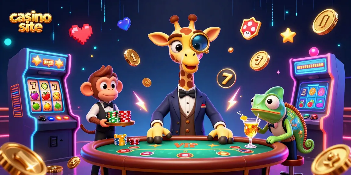 Experience the vibrant atmosphere of a casino site with our unique 3D illustration.